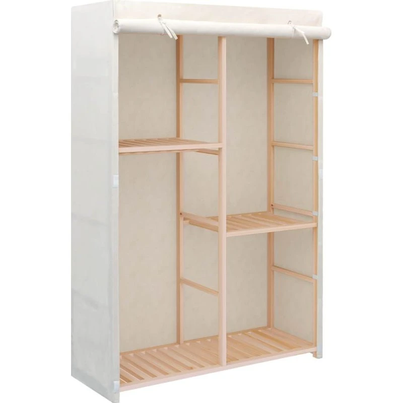vidaXL tøjgarderobe 3 niveauer 110x40x170 cm – hvid
