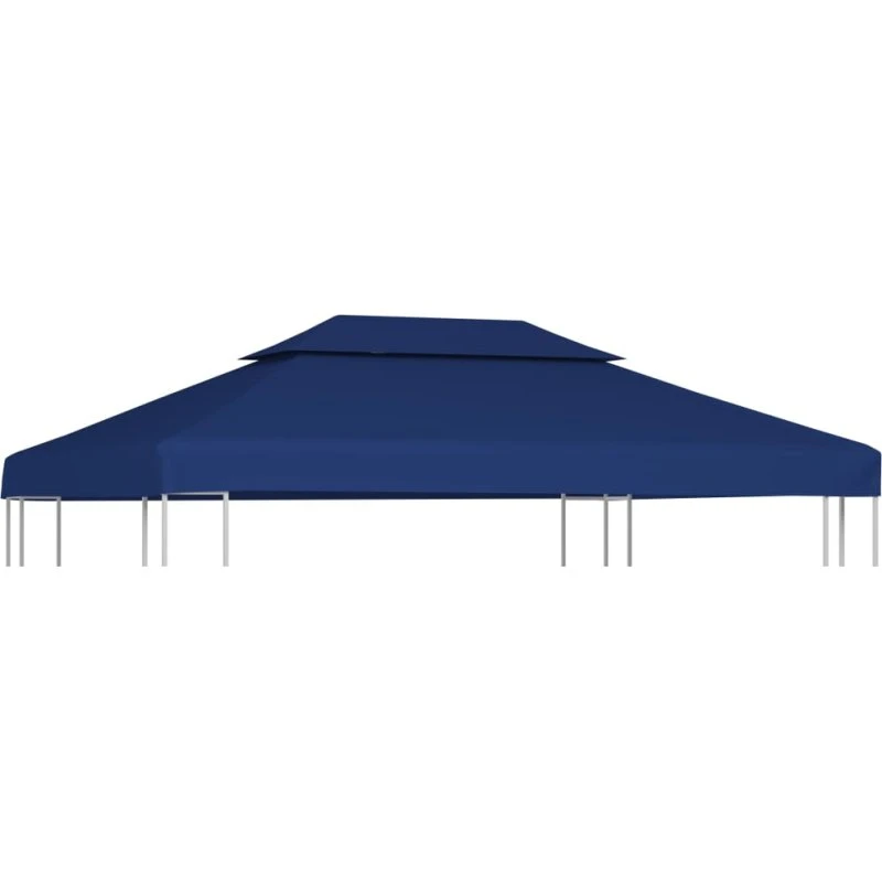 vidaXL pavillontopdække 2-lag 310 g/m² 4 x 3 m blå