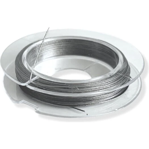 Tigertail smykkewire 0,38 mm – 10 m metalgrå