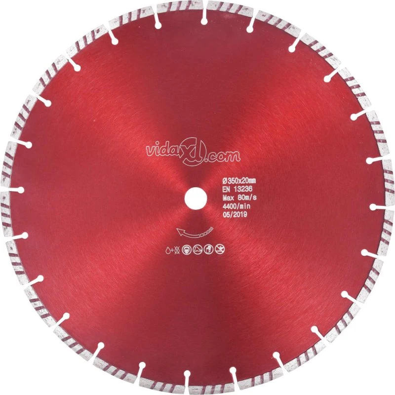 vidaXL Diamantskive Turbo 350 mm (stål)