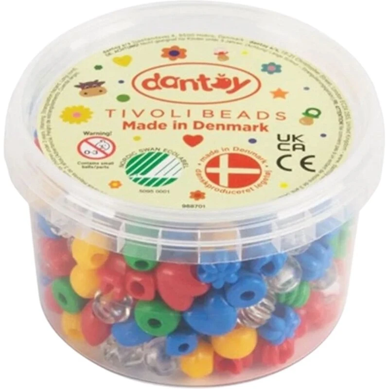 Dantoy Tivoli plastperler, 280 stk