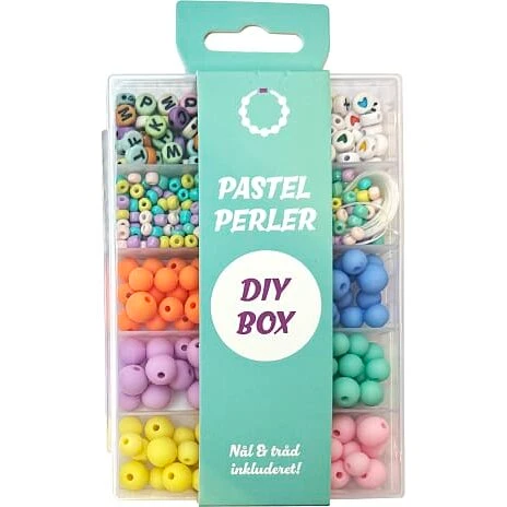 Perlesæt til smykker - pastel