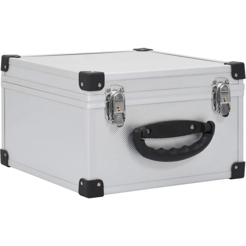 vidaXL CD-kasse til 40 CD'er – aluminium/ABS, sølv