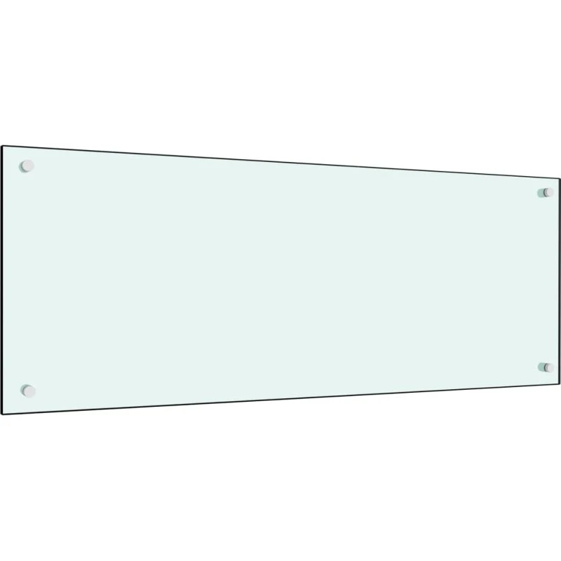 vidaXL stænkplade i hærdet glas 100x40 cm hvid