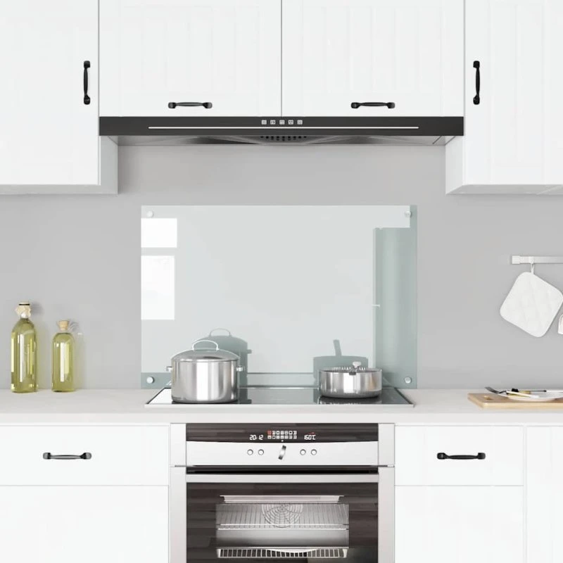 vidaXL stænkplade i hærdet glas 90x60 cm (transparent)