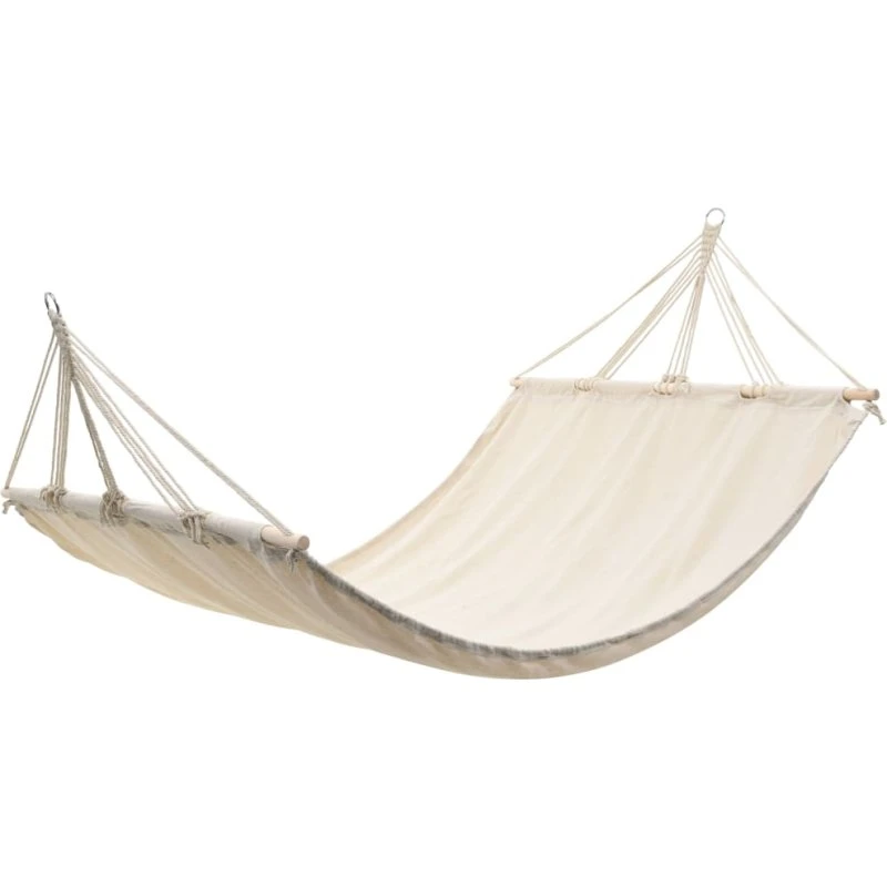 Uden mærke hængekøje med stang 210 x 150 cm creme