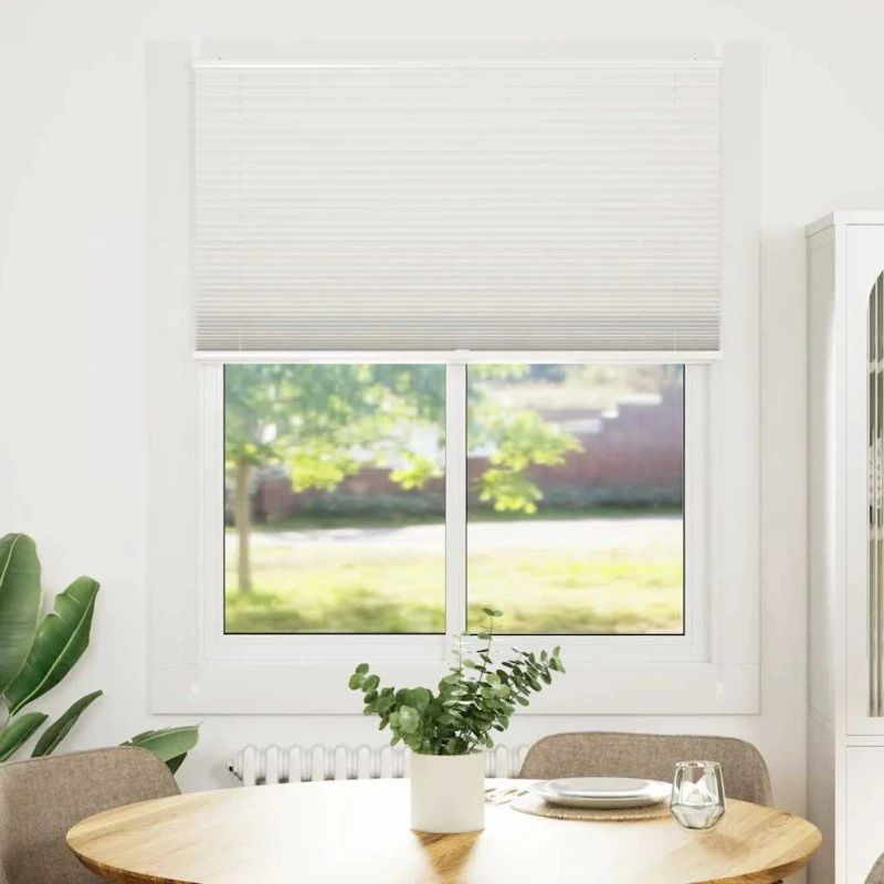 Uden Mærke Plisseret blind 100x125 cm hvid