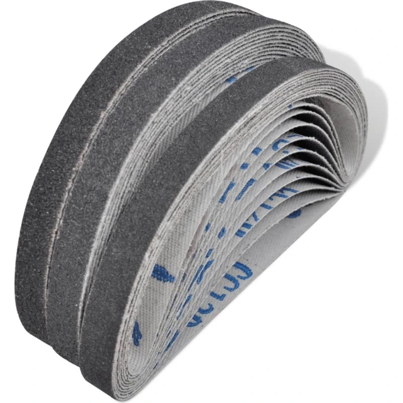 vidaXL Slibebånd til pneumatisk båndsliber 30 stk (10×60/80/120)