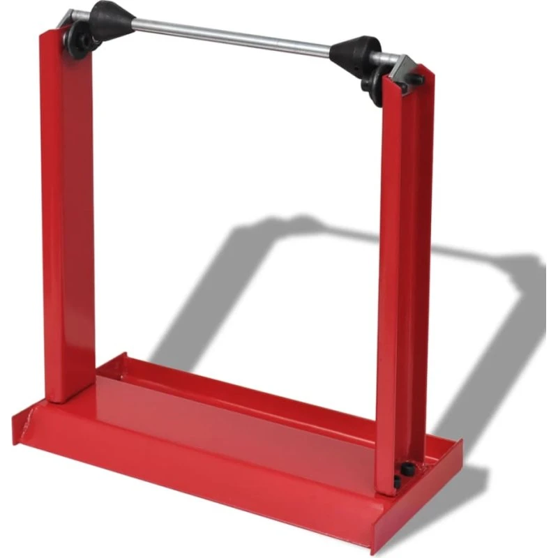 Universal professionelt afbalanceringsstativ til motorcykelhjul, rød