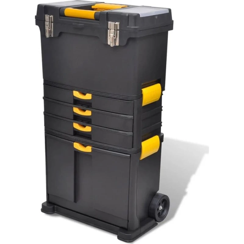 vidaXL værktøjsvogn med 3 skuffer og hjul