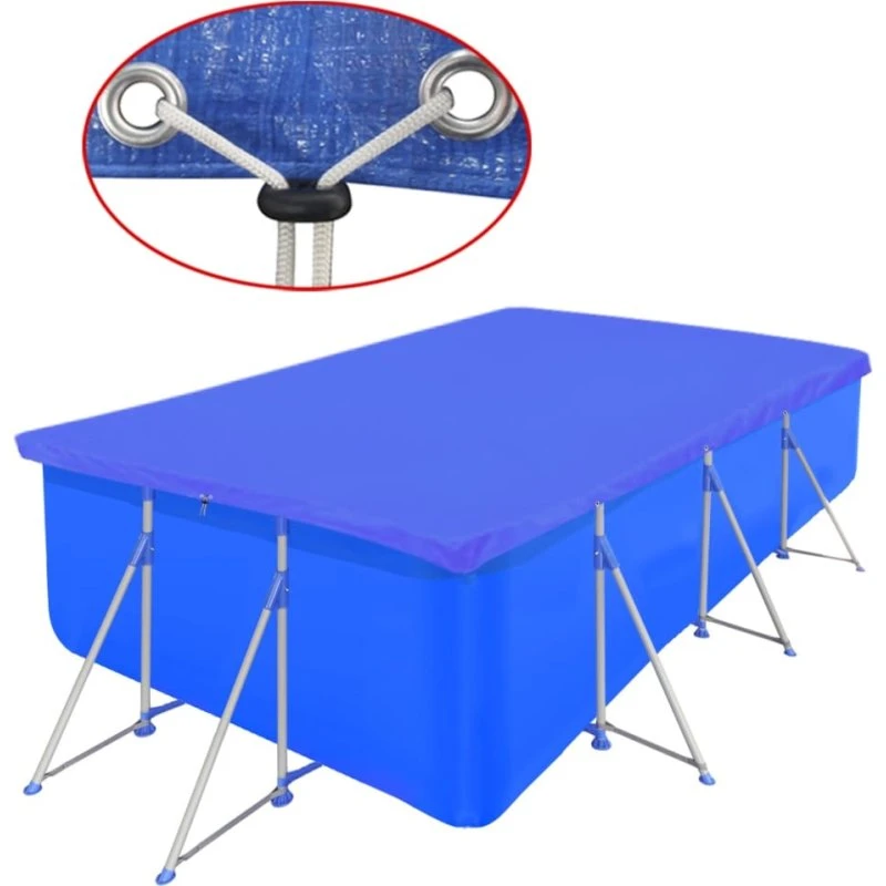 vidaXL poolovertræk 90 g/m² PE rektangulært 540x270 cm