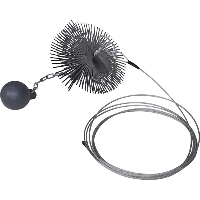 vidaXL rund skorstenskost Ø25 cm med kugle