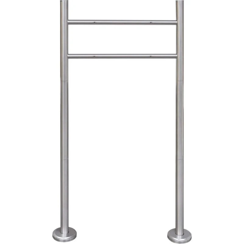 Rustfri stål postkassestander til 2 postkasser, 120x50 cm