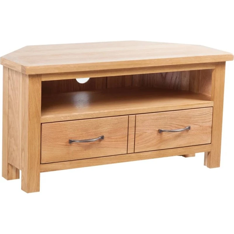 vidaXL tv-skab i massivt egetræ 88x42x46 cm, brun