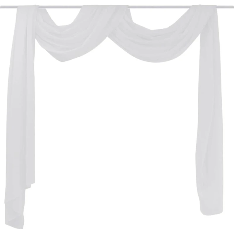 Uden mærke Tynde voile gardiner 140 x 600 cm, hvid