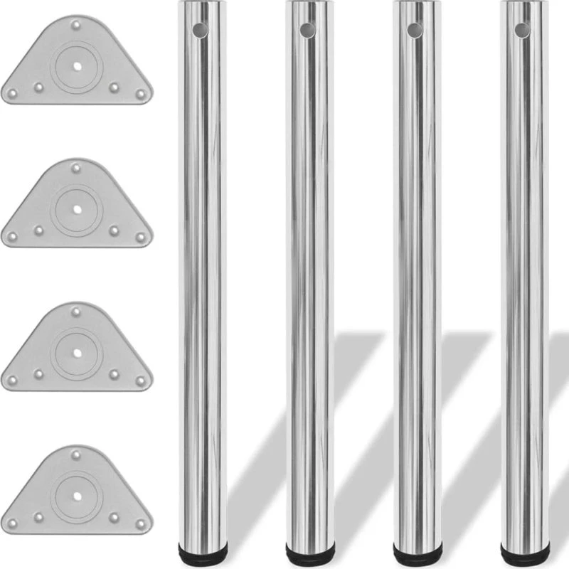 vidaXL højdejustérbare bordben krom 1100 mm (4 stk)