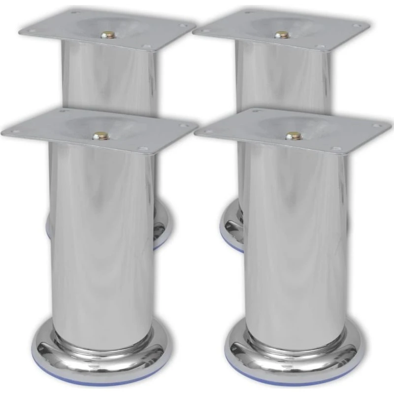 vidaXL 4 runde sofaben krom 120 mm