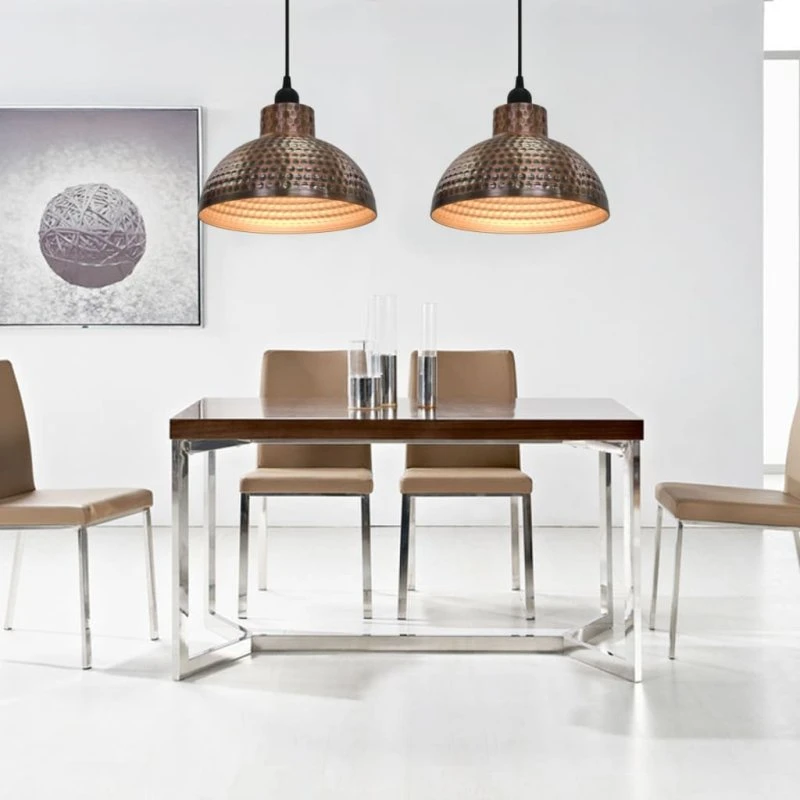 vidaXL halvkugle loftlamper 2 stk. kobberfarvet