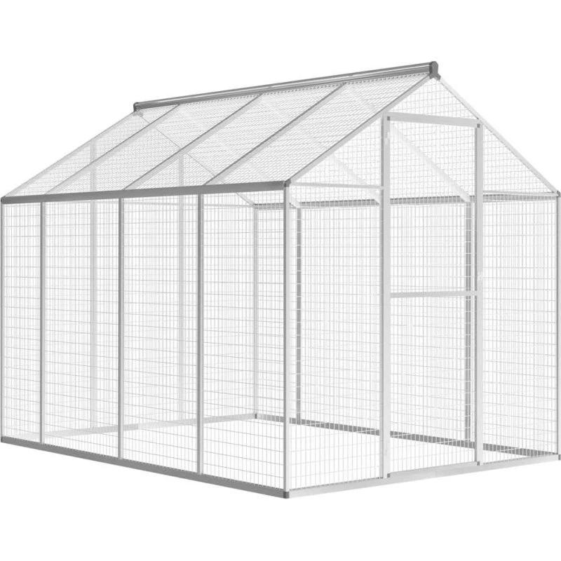 vidaXL udendørs voliere i aluminium 178x242x192 cm