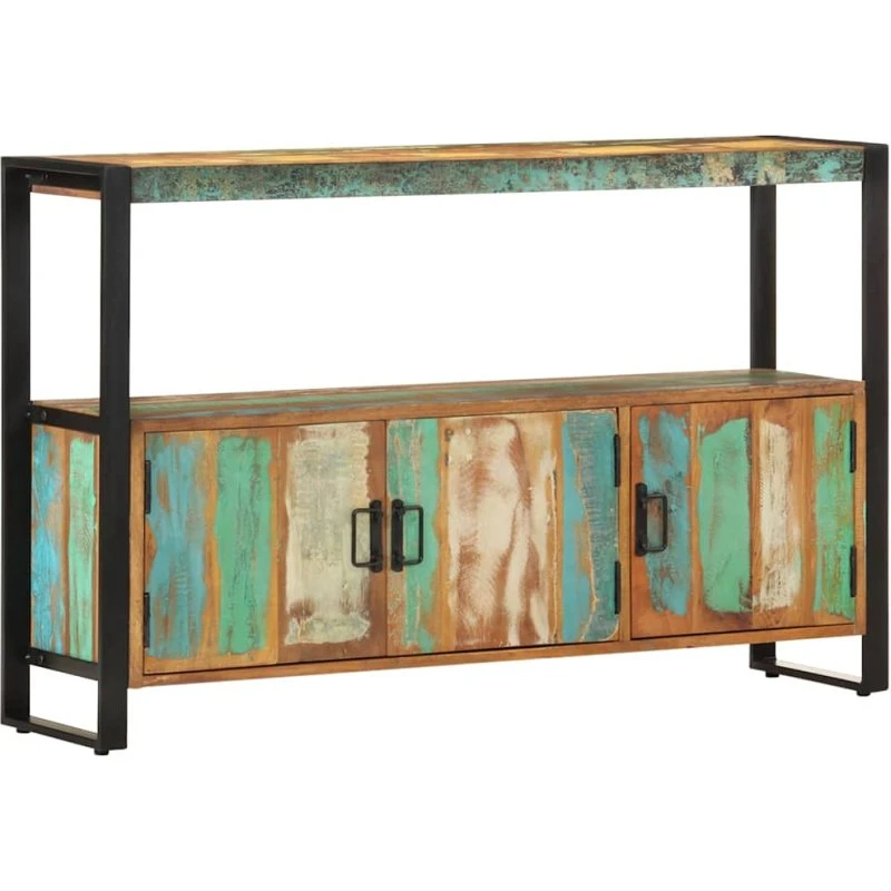 vidaXL skænk 120x30x75 cm massivt genbrugstræ