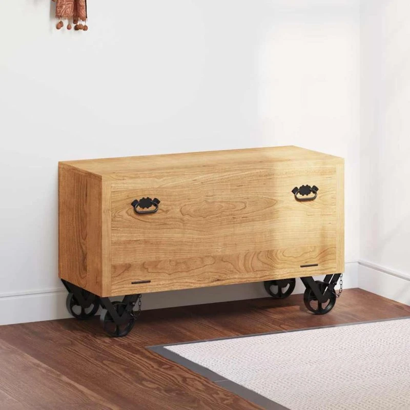 vidaXL skoskab i massivt mangotræ 86 x 35 x 55 cm