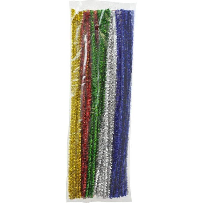 Chenille (piberensere) 90 stk – blandet glitter