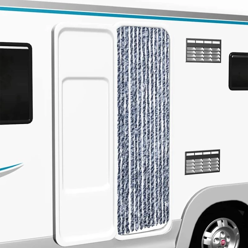 vidaXL insektgardin 56 x 185 cm blå/hvid/sølv