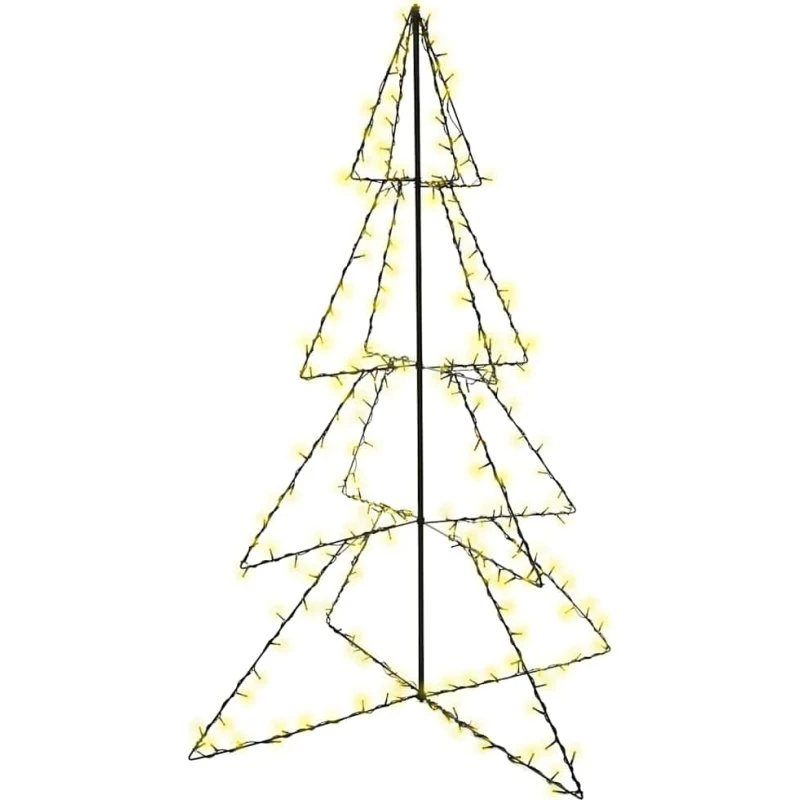 vidaXL lysende juletræ 115x150 cm, 240 LED, klart hvidt