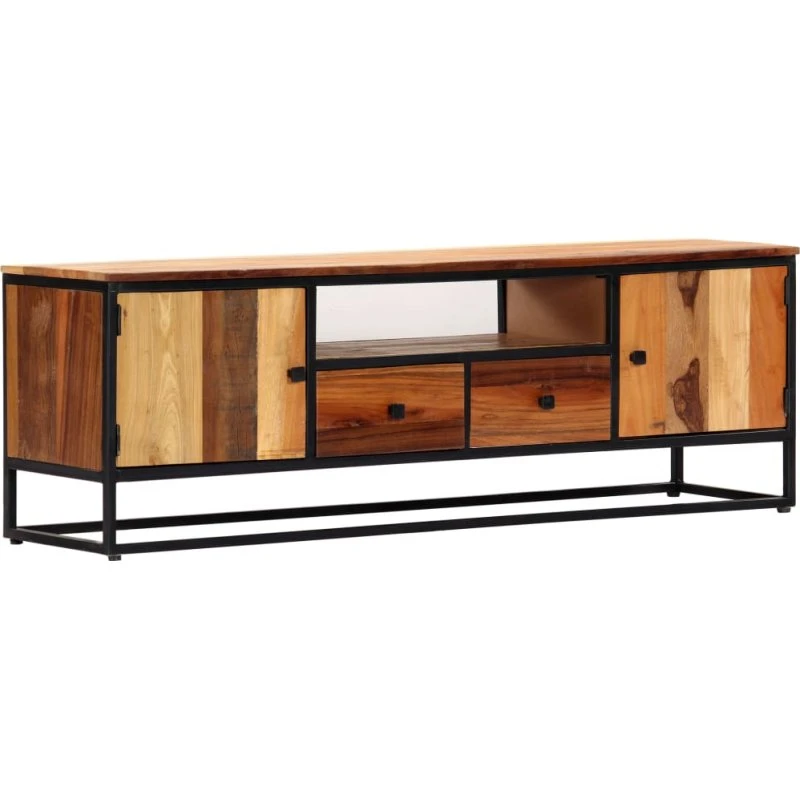 vidaXL TV-skab 120x30x40 cm i massivt genbrugstræ og stål