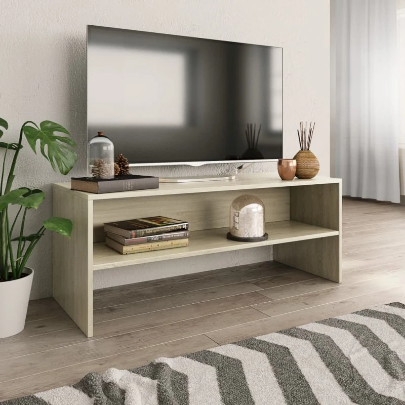 vidaXL TV-bord 100x40x40 cm konstrueret træ Sonoma-eg