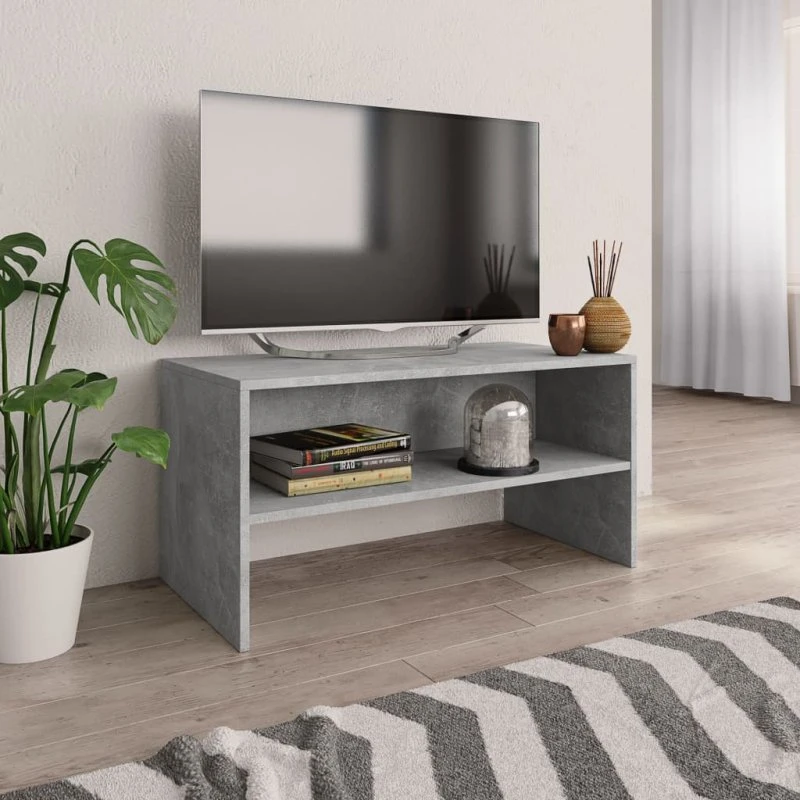 vidaXL TV-bord 80x40x40 cm konstrueret træ betongrå