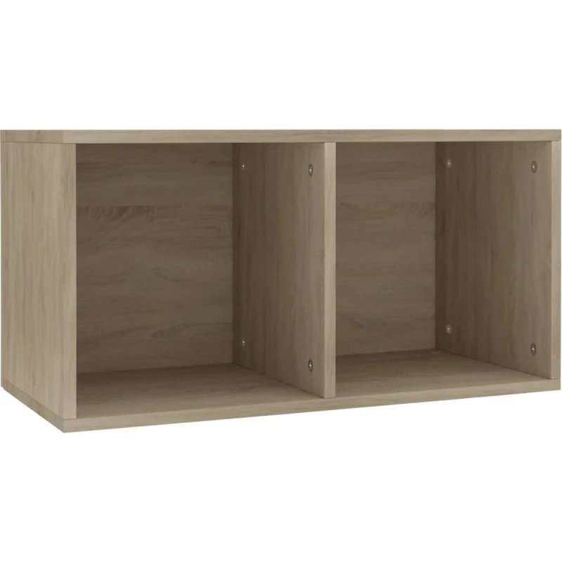 vidaXL opbevaringsreol til LP'er 71x34x36 cm Sonoma-eg