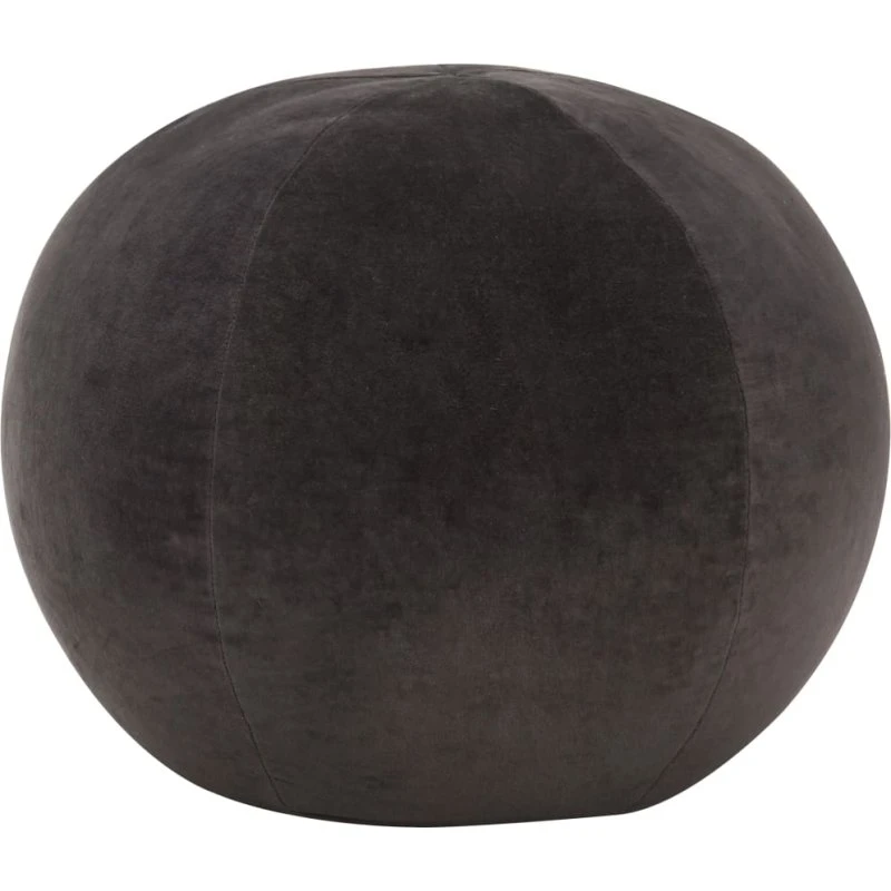 vidaXL puf i bomuldsfløjl 50 x 35 cm - antracitgrå
