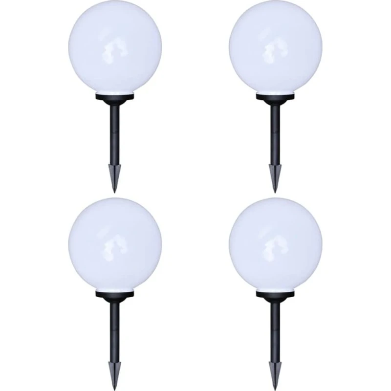 vidaXL soldrevne udendørslamper 4 stk. LED 30 cm med jordspyd