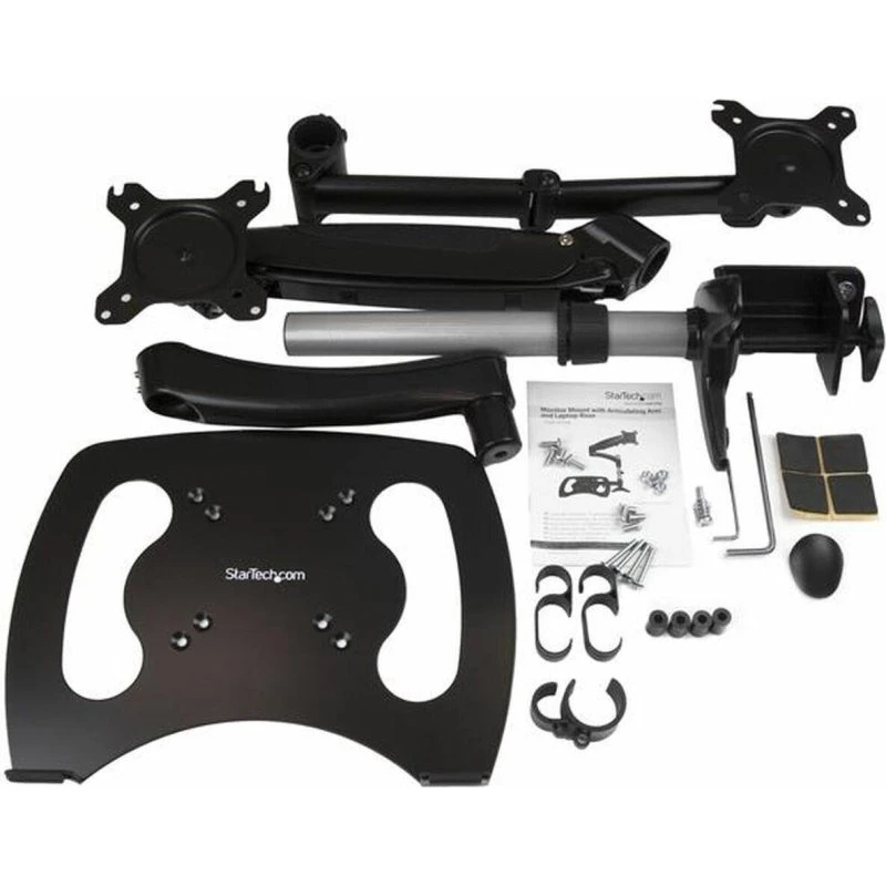 StarTech.com Monitorarm med laptop-hylde 15"-27" – sort