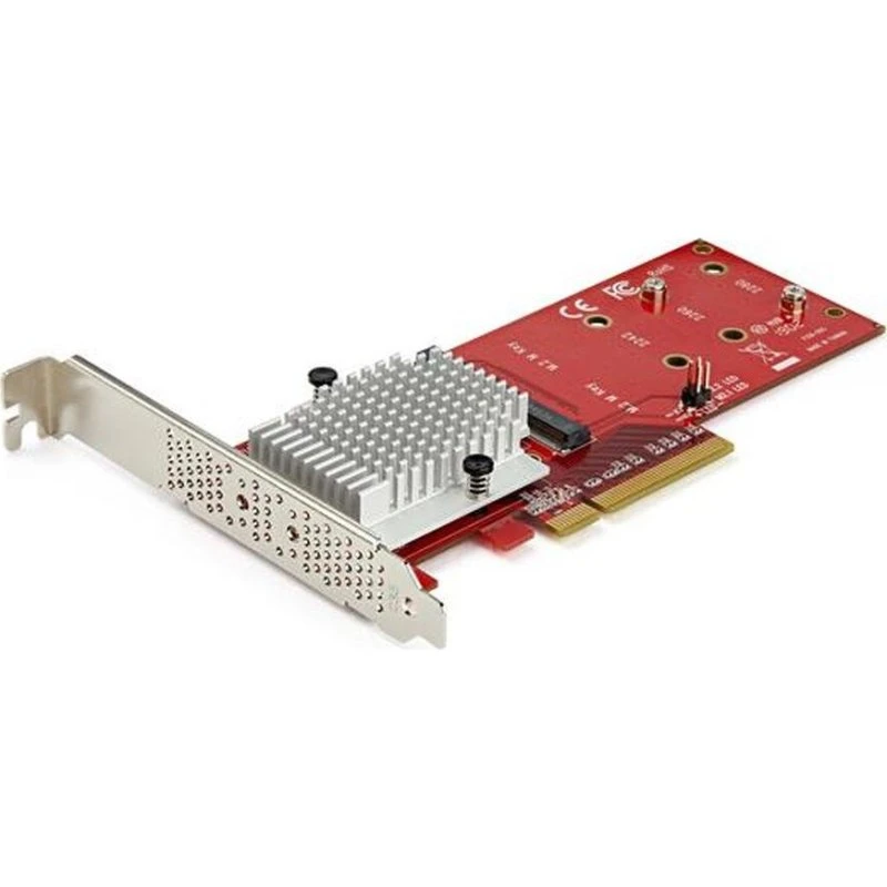 StarTech.com PEX8M2E2 Dual M.2 PCIe 3.0 x8 Adapter (rød)