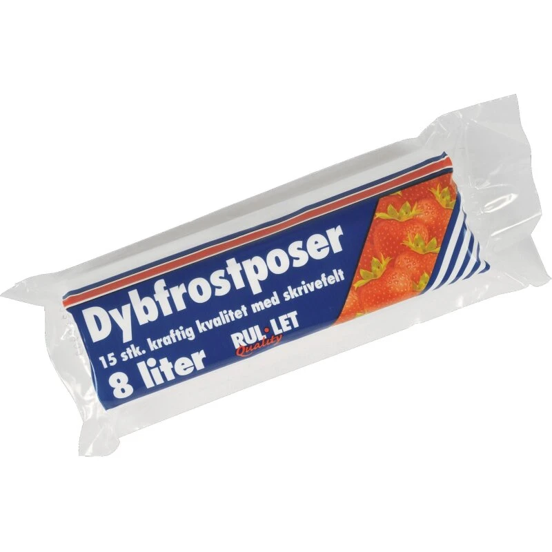 Rul-let Fryseposer 8 L 25x50 cm med skrivefelt, 30 stk