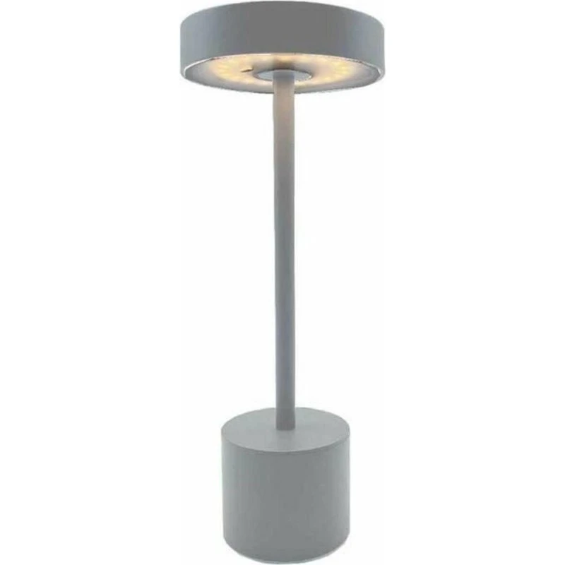 Lumisky ROBY GREY bordlampe – aluminium, LED, batteri & EU-stik