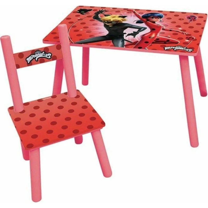 Fun House Børnebord og stol Ladybug - Bord- og stolesæt