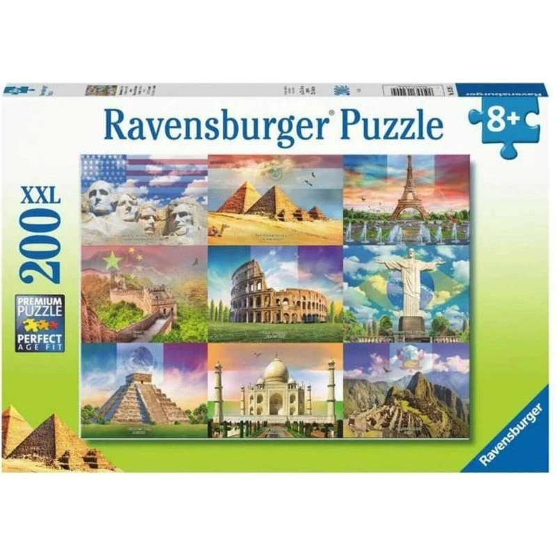 Ravensburger XXL-puslespil – Monumenter i verden, 200 brikker
