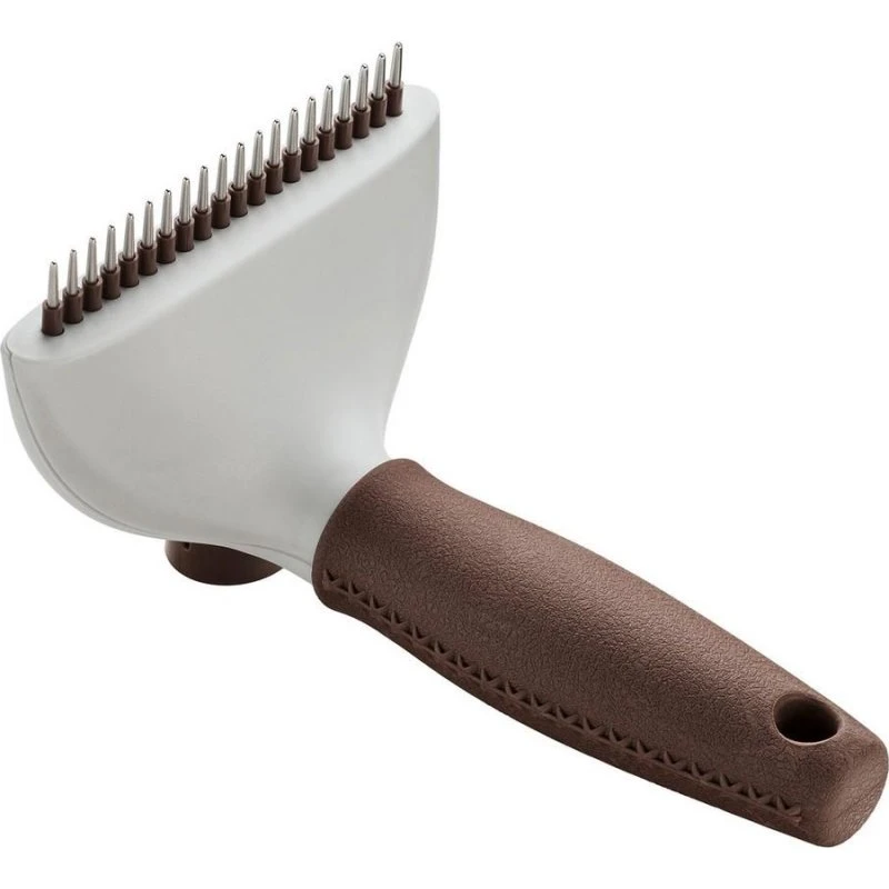 Hunter hundebørste L – rustfrit stål med automatisk rengøring