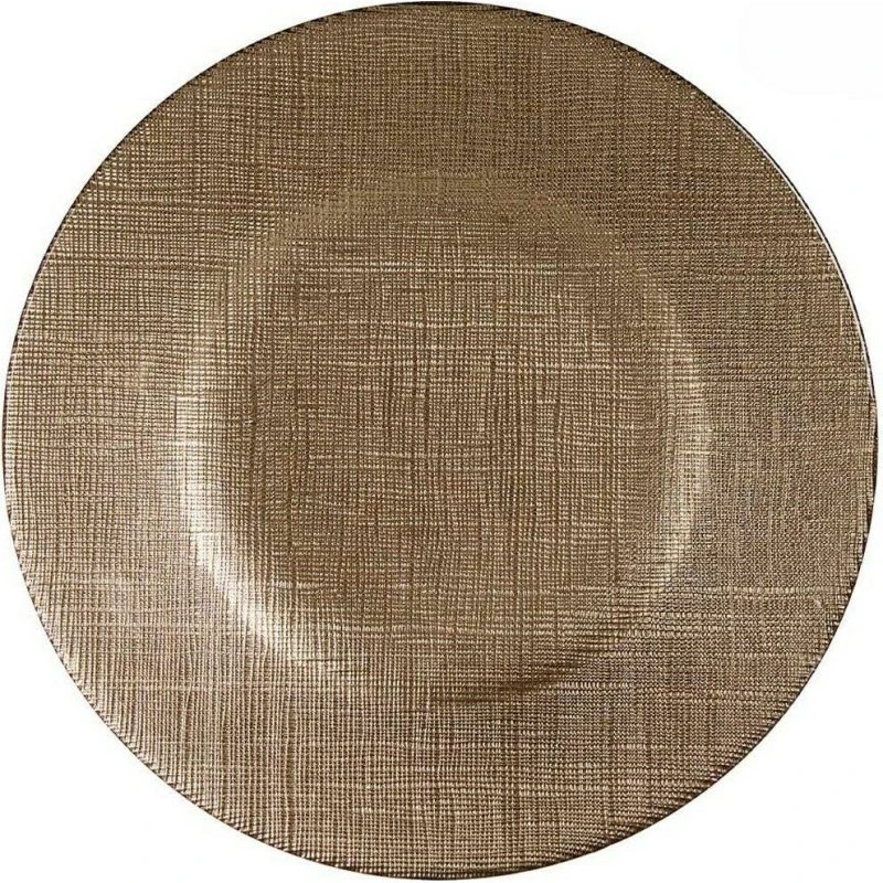 Vivalto flad middagstallerken 21 cm – gylden glas