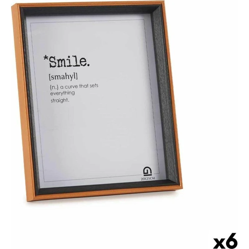 Fotoramme Krystal brun/sort 22×27 cm – sæt 6