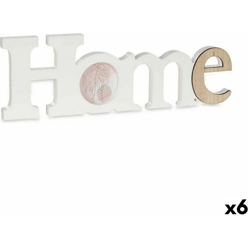 Home fotorammer sæt, 6 stk., hvid/brun (træ/MDF)