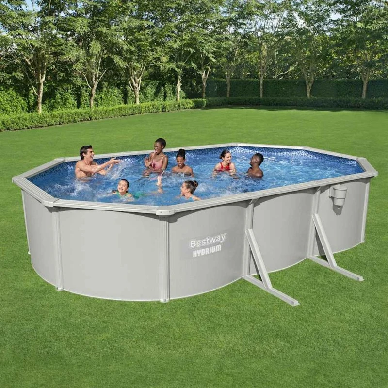 Bestway Hydrium fritstående pool 610×360×120 cm oval