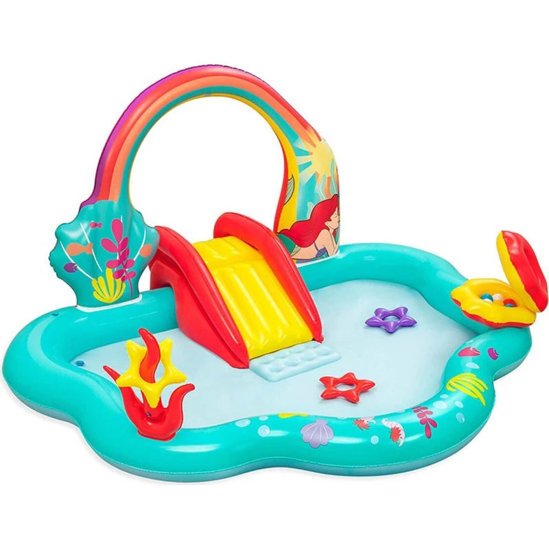 Bestway børnebassin legeplads 221 x 193 x 117 cm, multifarvet