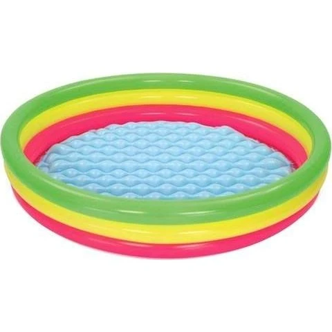 Bestway Oppustelig børnepool 152 x 30 cm – 3 ringe, blød bund