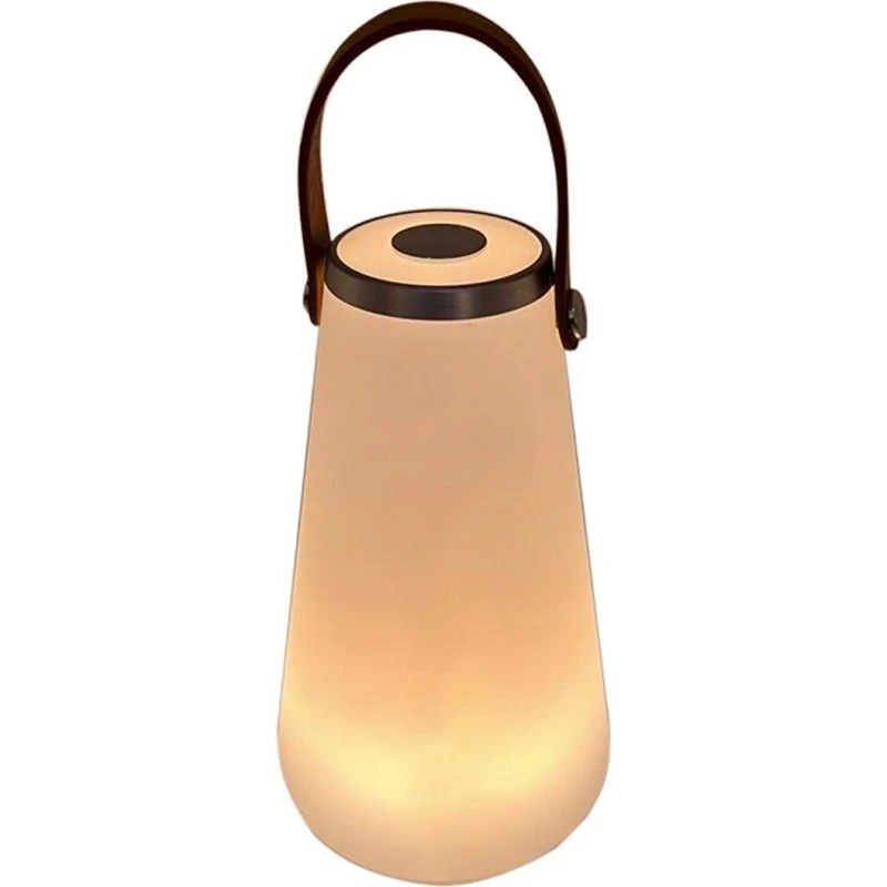 DKD Home Decor bordlampe hvid/brun 13,5×13,5×23 cm