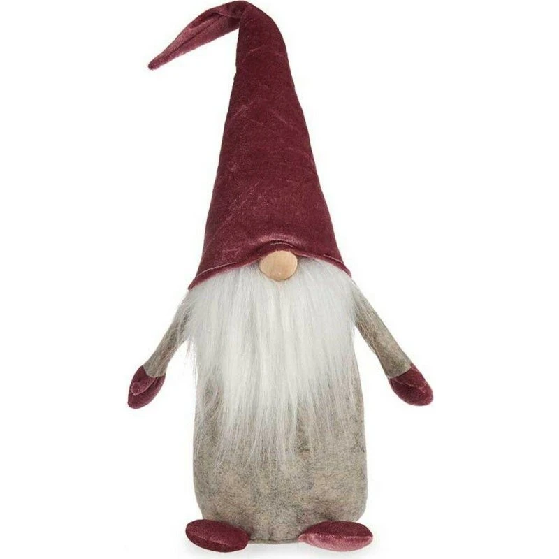 Krist+ dekorativ nissefigur 48 cm – hvid/grå/rødbrun