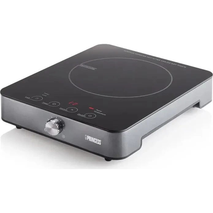 Princess 303010 Induktionsplade 1.800W – 1 zone, sort/stål